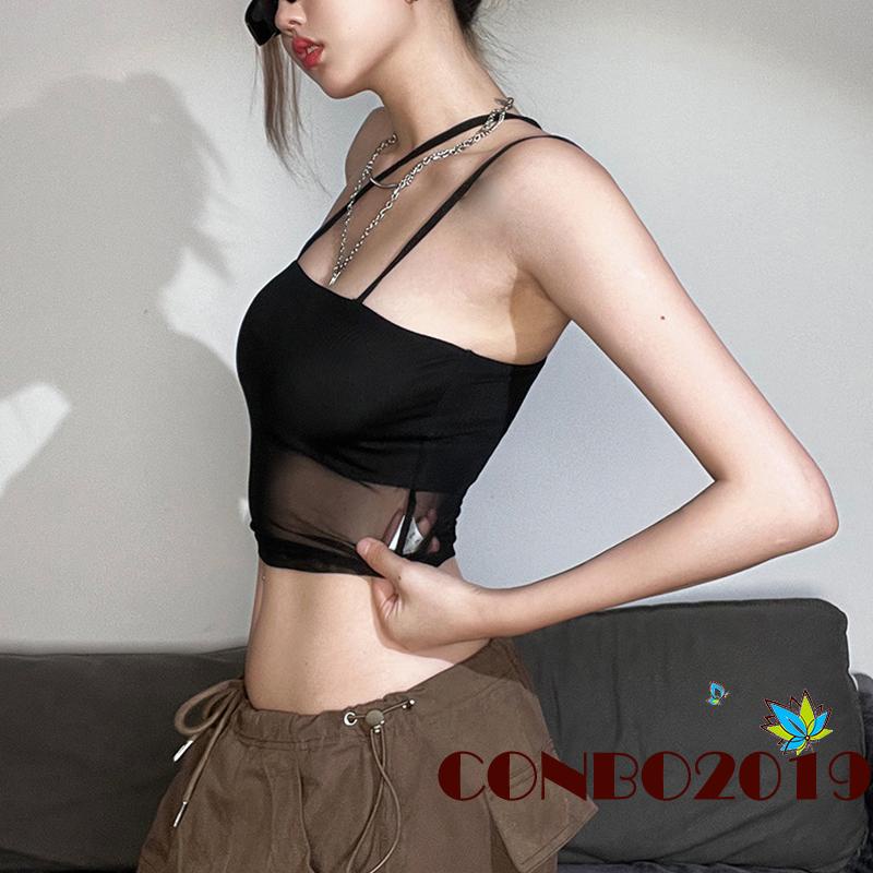 Áo Tank Top Hai Dây Màu Sắc Thời Trang Mùa Hè Quyến Rũ Cho Nữ