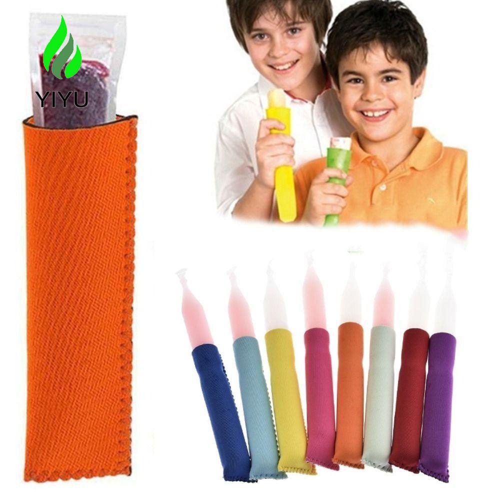 Dụng Cụ Làm Kem Que Bằng Cao Su Tổng Hợp Nhiều Màu Sắc Chống Đóng Băng Dành Cho Trẻ Em