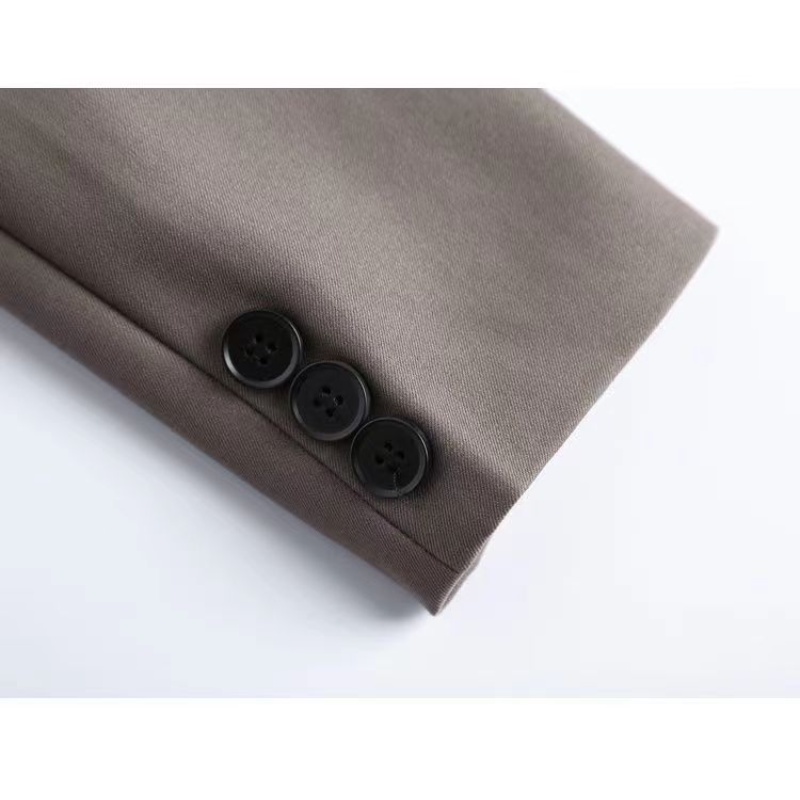 Áo Khoác Blazer Tay Dài Phong Cách Vintage Thời Trang Cho Nữ