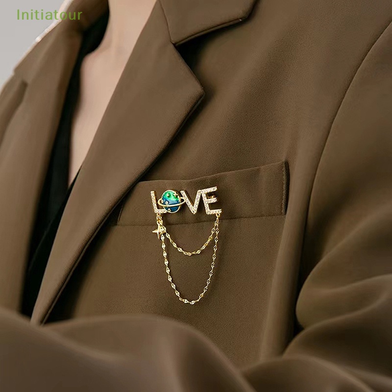 1 Huy Hiệu Cài Áo Hình Trái Tim Đính Đá Thời Trang Dành Cho Nữ