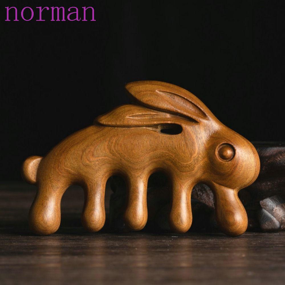 NORMAN Lược Gỗ Mát Xa Da Đầu Chống Tĩnh Điện Đa Năng Tiện Dụng Cho SPA / Gua Sha