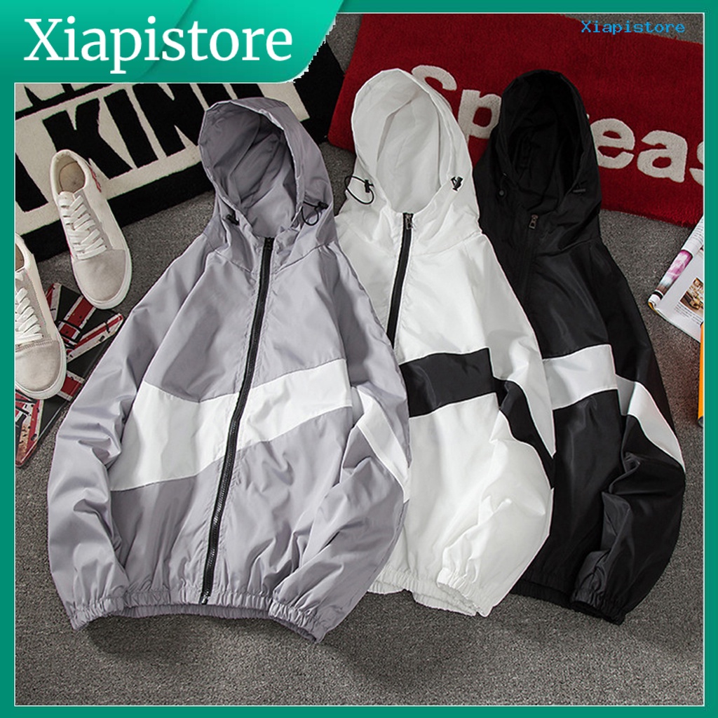 [XI] Áo Khoác Nam Dài Đến Giữa Bắp Chân Dáng Rộng Màu Sắc Tương Phản Thời Trang Xuân Thu