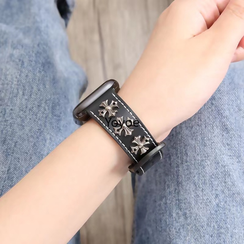 Dây Đeo Thay Thế Bằng Da Đính Đinh Tán Phong Cách Punk Cho Apple Watch Ultra 8 7 45 / 42 / 44 / 49mm 38 / 40 / 41mm 6 SE 5 4 3 2