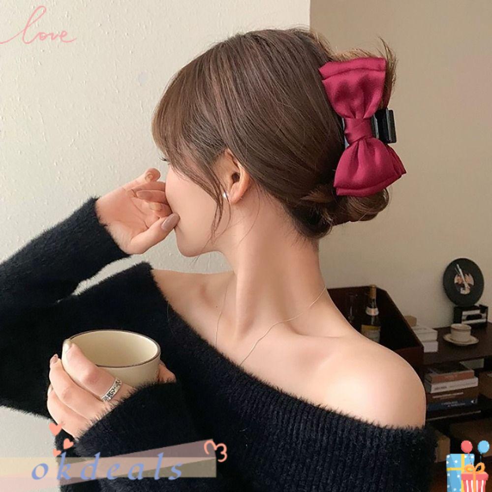 OKDEALS Kẹp Tóc Hình Cá Mập Bằng Vải Chống Trượt Thời Trang Dành Cho Nữ