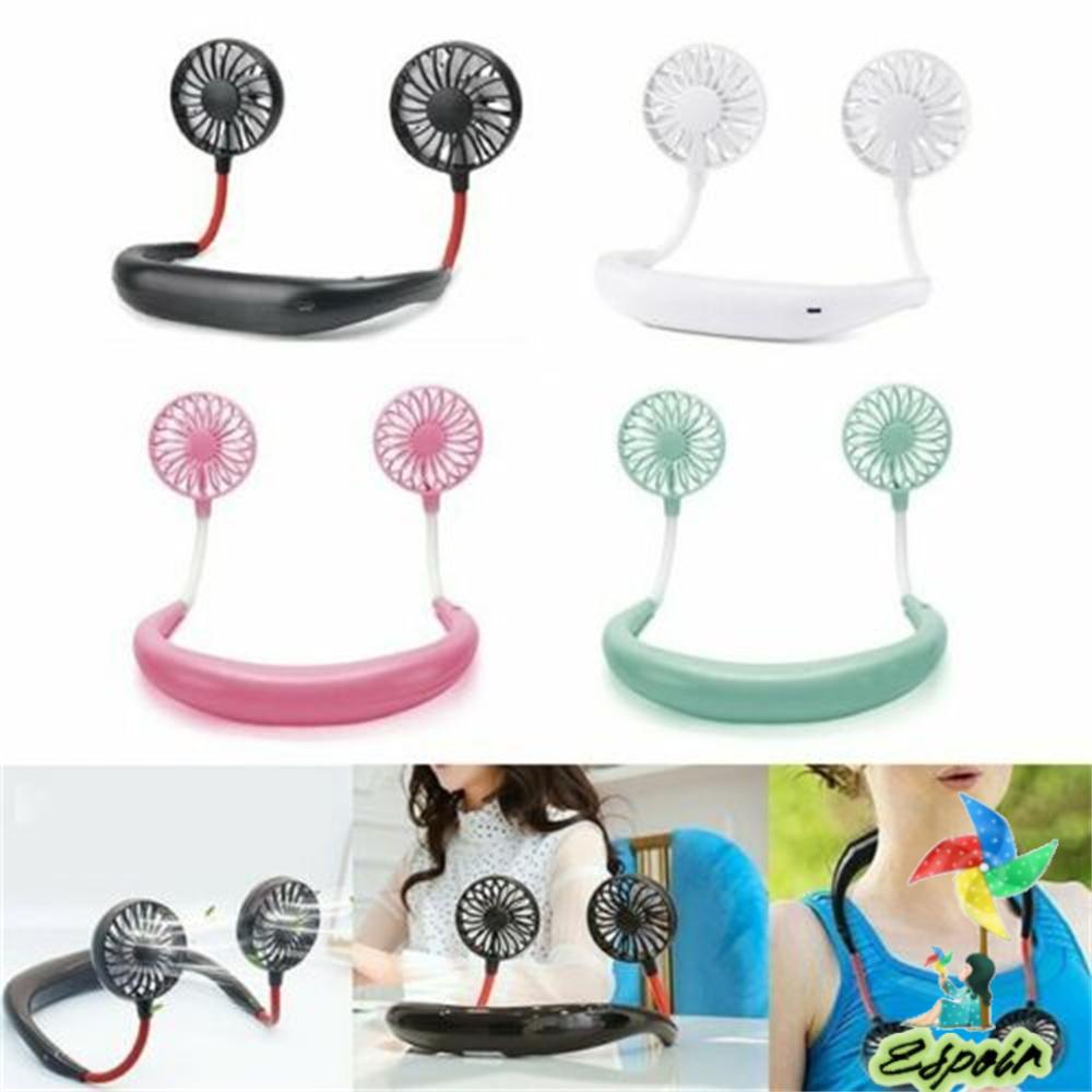 ESPO Quạt Mini USB Đeo Cổ 3 Tốc Độ Có Thể Điều Chỉnh Tiện Dụng