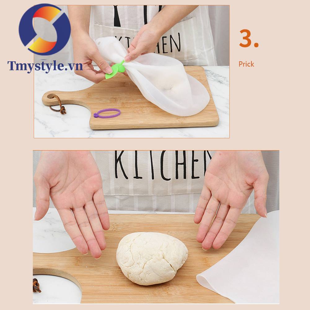 Túi Nhào Bột Bằng Silicone Kèm Dây Buộc Tiện Dụng