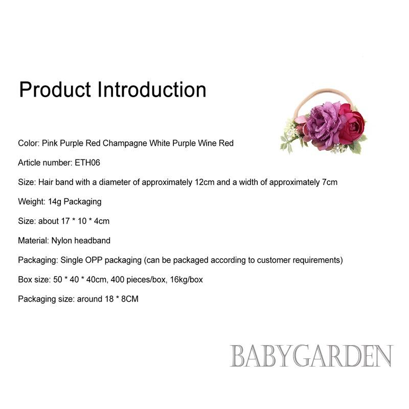 Băng Đô Co Giãn Đính Hoa Thời Trang Dành Cho Bé Gái