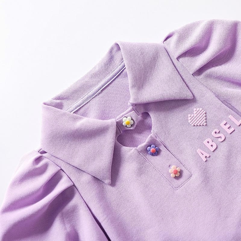 15-45Kg Bé Gái Phong Cách Nước Ngoài Thời Trang Mùa Hè 2023 Mới Váy Polo Trẻ Em Lớn Mùa Hè Tay Phồng Chân Váy Công Chúa