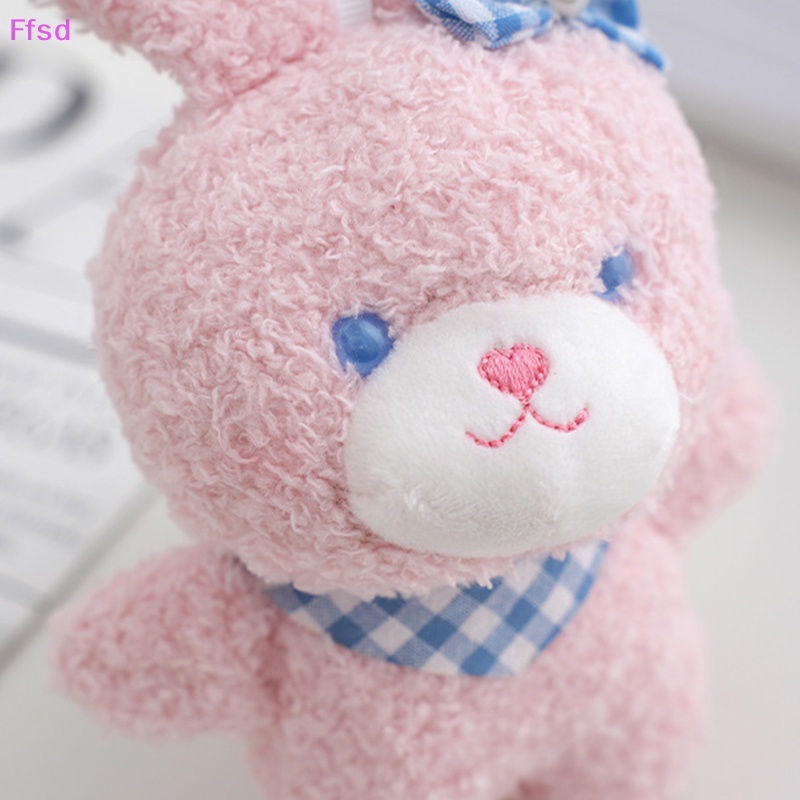 Búp Bê Nhồi Bông Hình Gấu Hồng 12cm Mềm Mại Dễ Thương