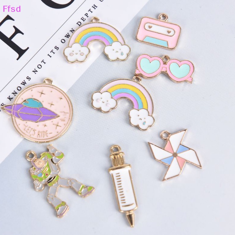 {Ffsd} Set 10 Mặt Dây Chuyền Hợp Kim Tráng Men Hình Cối Xay Gió Làm Trang Sức Thủ Công DIY Bán Chạy