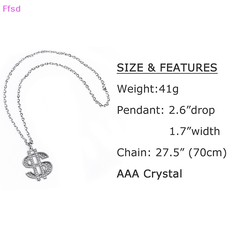 Vòng cổ Dây Xích Mặt Hình Kí Hiệu Tiền Ca Sĩ Rap Hip Hop {Ffsd} Cho Nữ * Bán Chạy