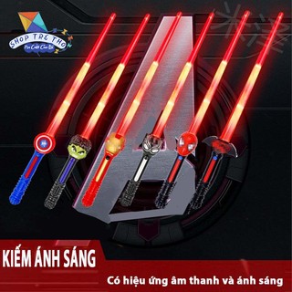 Đồ Chơi Kiếm Ánh Sáng 3 Khúc Rút Gọn - Gậy Âm Thanh Ánh Sáng Siêu Nhân Cho Bé