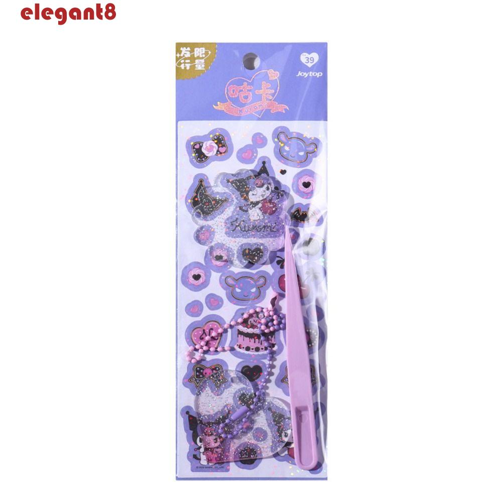 ELEGANT Goo Bộ Thẻ Dán Trang Trí Sổ Tay / Túi Xách Hình Goo Dễ Thương Kiểu Retro