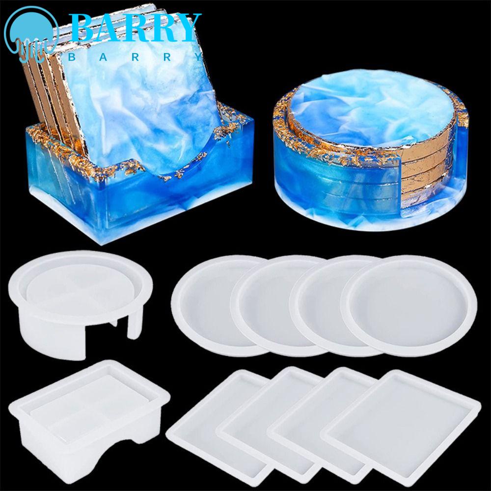 BARRY Khuôn Silicone Làm Đế Lót Ly Hình Vuông / Tròn Tiện Dụng
