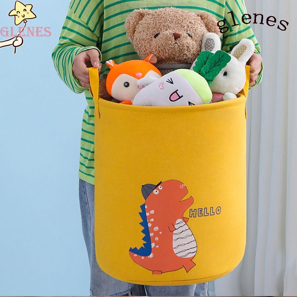 GLENES Giỏ Đựng Đồ Giặt / Đồ Chơi Bằng Chất Liệu Mềm Mại Kích Thước Lớn Có Thể Gấp Gọn Tiện