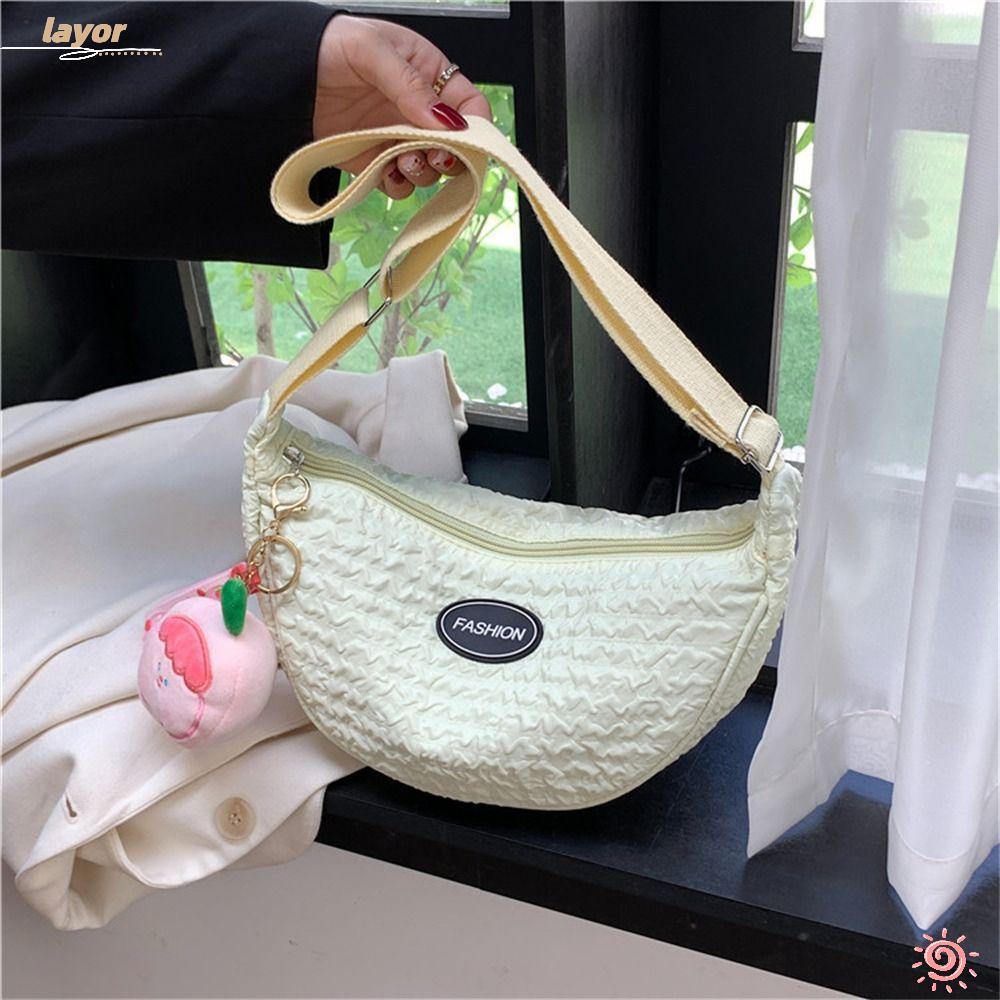 LAY Túi Đeo Vai / Đeo Dưới Cánh Tay / Đeo Chéo Màu Trơn Cỡ Lớn Mềm Mại Thời Trang Cho Nữ