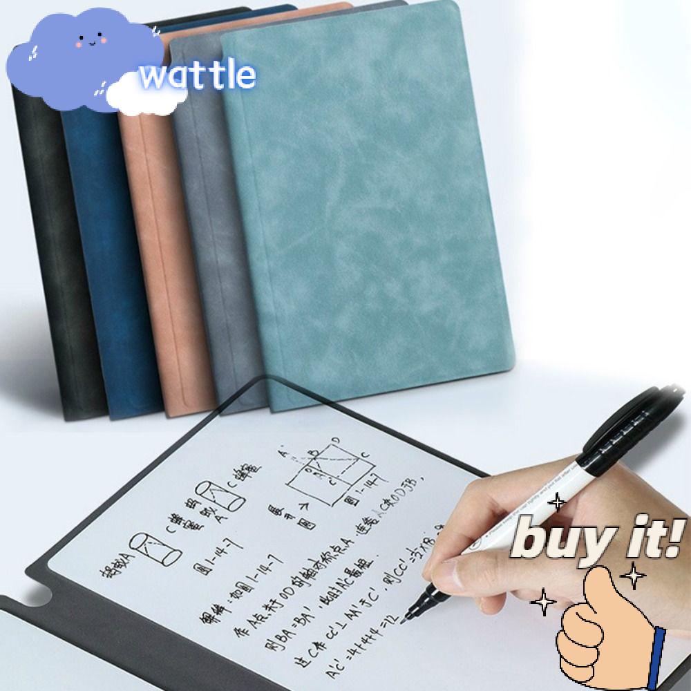 WATTLE Sổ Tay Khổ A5 Bằng Vải Da Kèm Tấm Bảng Trắng Có Thể Xóa Được Tiện Dụng Cho Văn Phòng / Trường Học