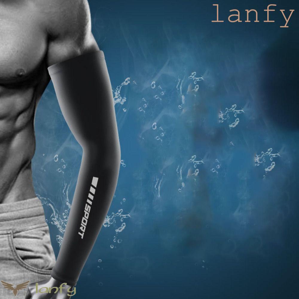 LANFY Găng Tay Dài Chống Nắng Chống Trượt Bằng Lụa Lạnh