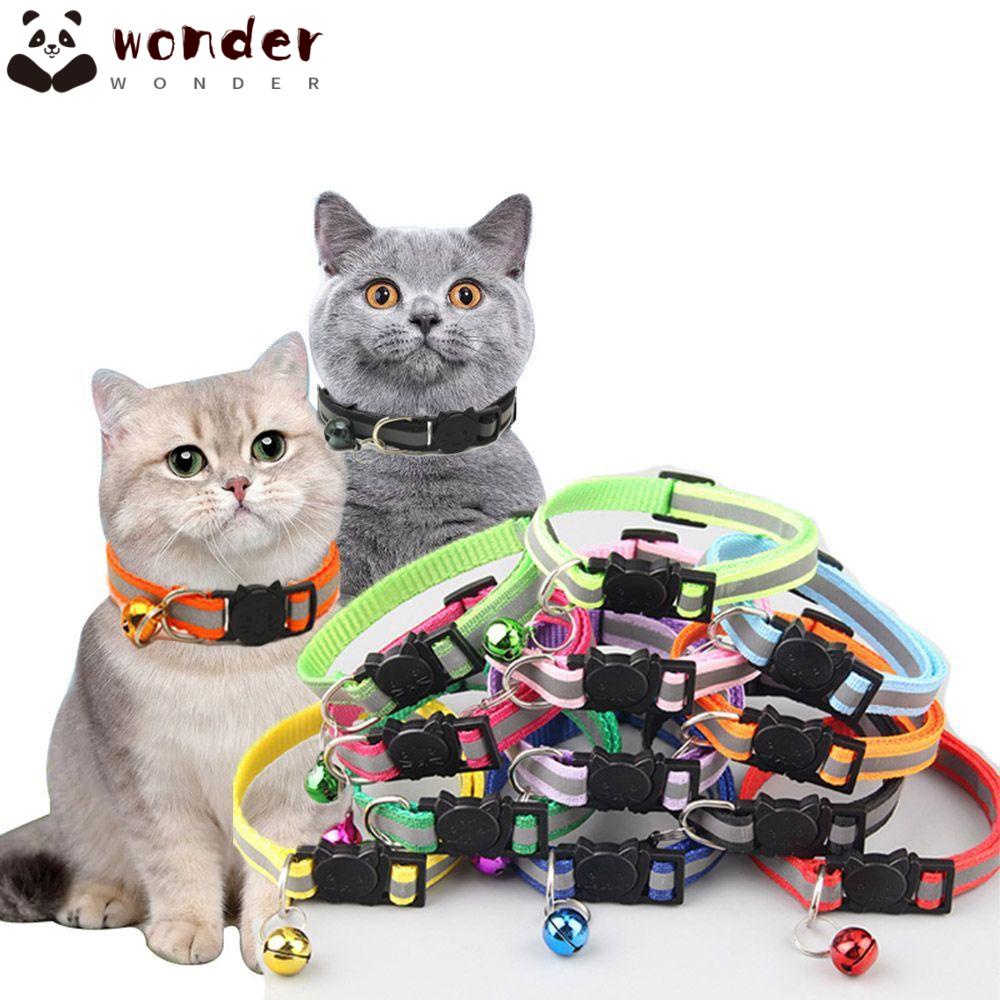 WONDER Vòng Cổ Co Giãn Gắn Chuông Siêu Bền Tùy Chỉnh Tiện Dụng Cho Thú Cưng
