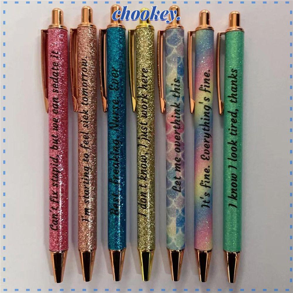 CHOOKEY Set 7 Bút Mực Đen Vui Nhộn Cho Bé