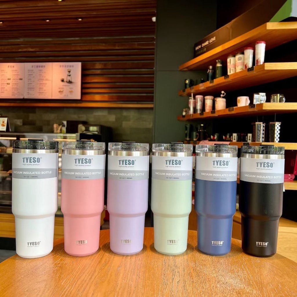 Bình Nước Giữ Nhiệt Bằng Inox Cỡ Lớn Có Ống Hút Tiện Lợi