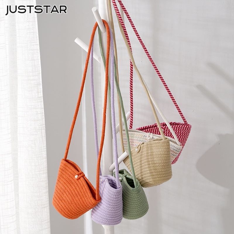 Just STAR Túi bucket Đeo Vai / Đeo Vai / Đeo Chéo Đựng Điện Thoại Thời Trang Đơn Giản retro Hợp Xu Hướng Đa Năng