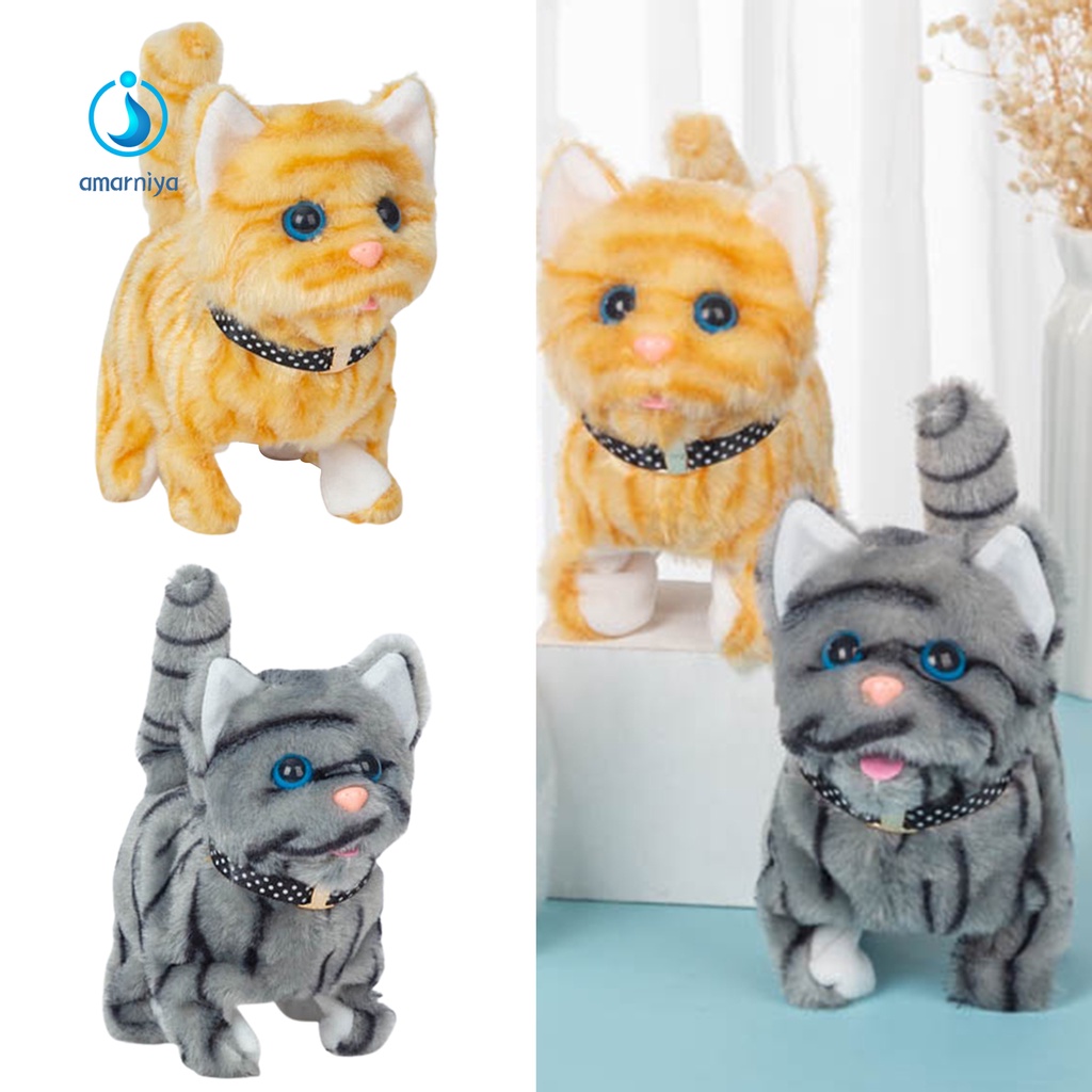 (Shop Amart) Đồ Chơi Mèo Nhồi Bông Điện Tử Dễ Thương