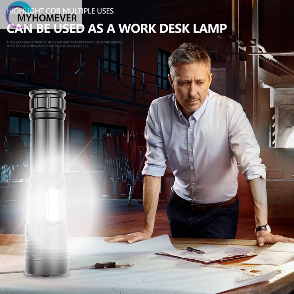 Đèn Pin XHP70 / XHP160 COB LED 1500LM / 1800LM Chống Thấm Nước IPX4 Sạc USB Tiện Dụng