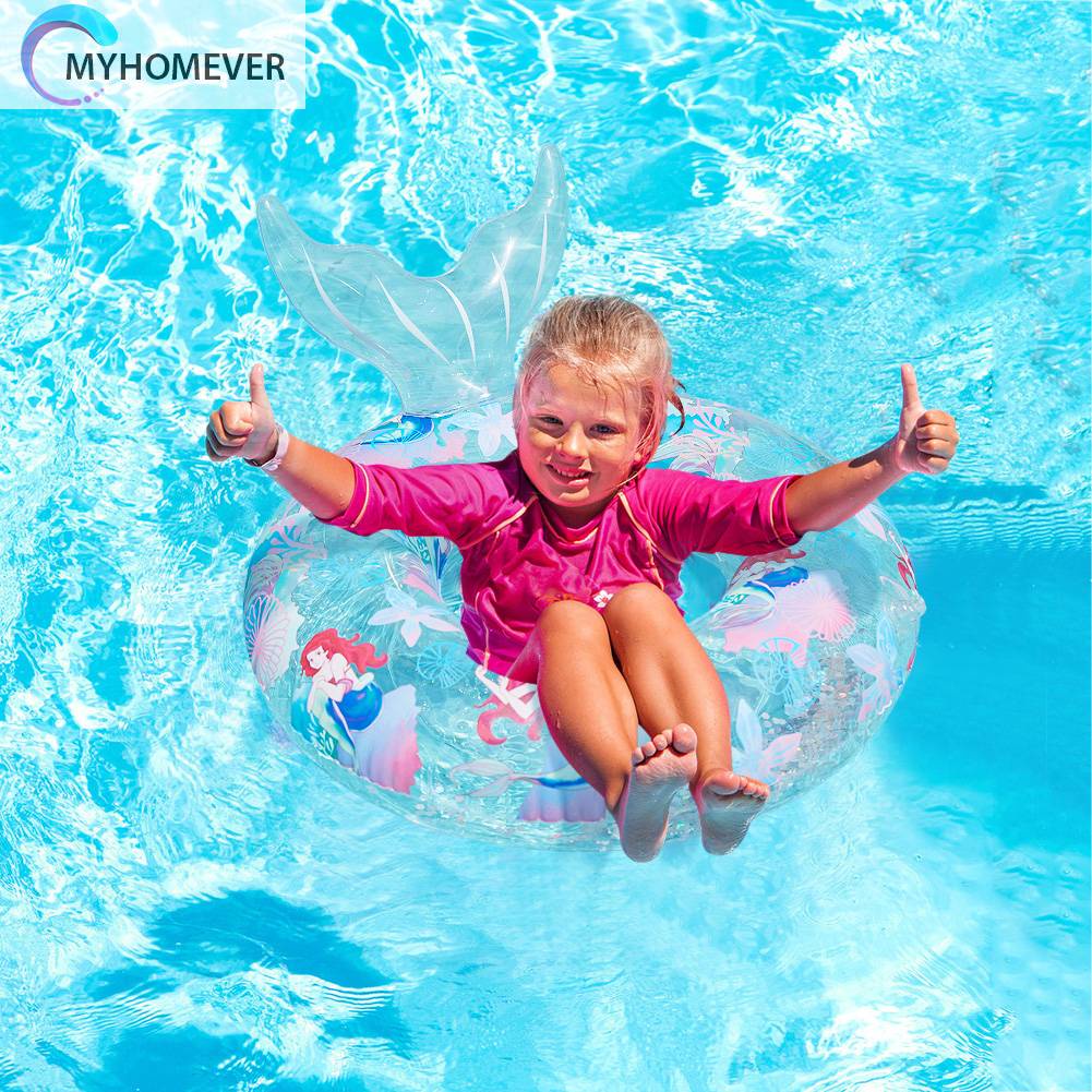 Phao Cứu Sinh PVC Đính Kim Sa Lấp Lánh Di Động Tiện Dụng Cho Bé