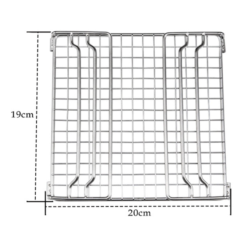 Vỉ Nướng BBQ Mini Bằng Thép Không Gỉ Có Thể Gấp Gọn Tiện Dụng Mang Theo Du Lịch Dã Ngoại