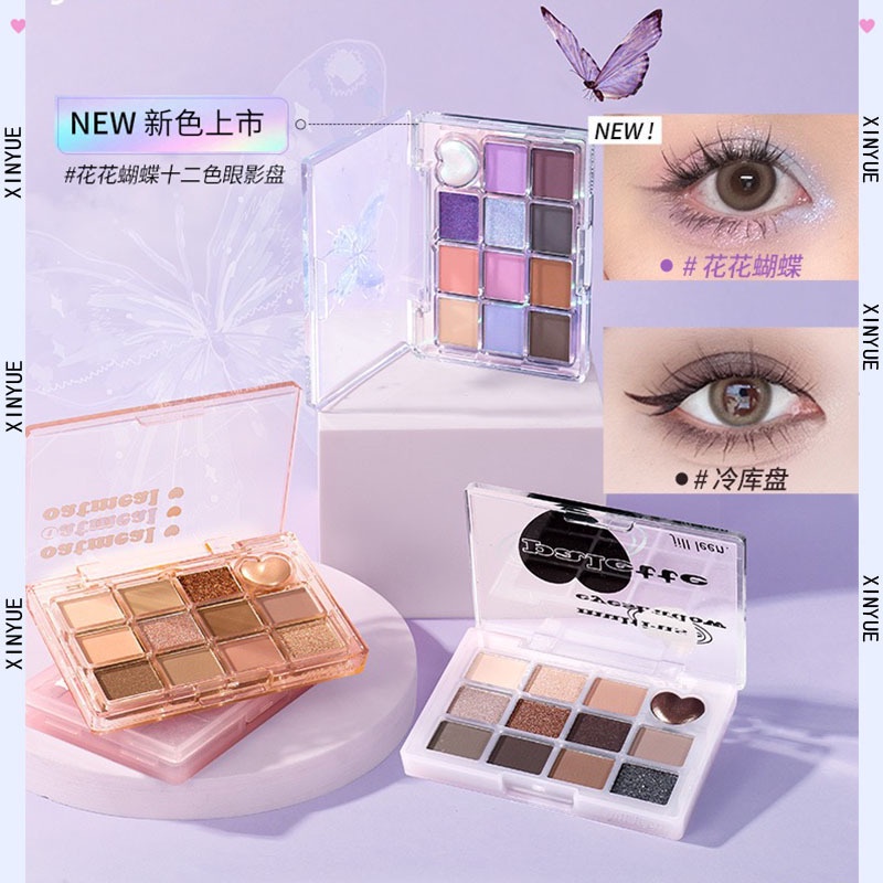 Bảng Phấn Mắt JILL LEEN Nhiều Màu Sắc Tông Lì / Lấp Lánh Trang Điểm Xinh Xắn
