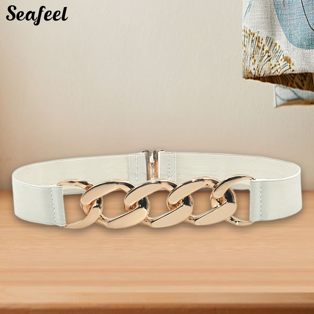 Thắt Lưng Dây Xích Kim Loại Mạ Vàng Thanh Lịch Cho Nữ