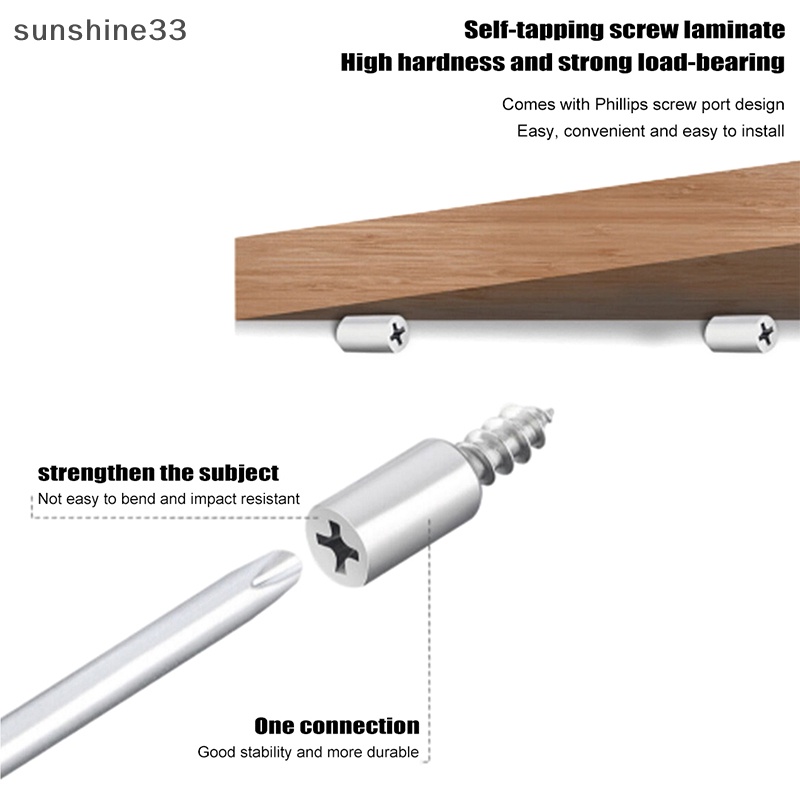 Bộ 10 Ốc Vít Cao SU Hỗ Trợ Tủ Quần Áo / Kính Chống Trượt Cứng Cáp Chất Lượng Cao