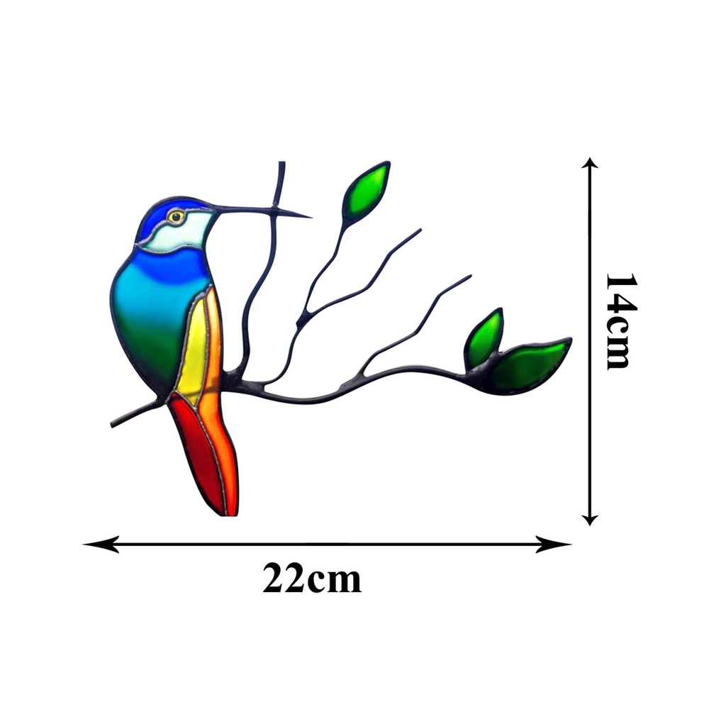 Miếng Dán Tường Bằng PVC Hình Chú Chim Vui Nhộn Trang Trí Phòng Khách