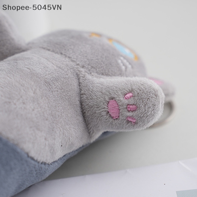 Móc Khóa Đồ chơi nhồi bông Hình Mèo Mắt Xanh Hoạt Hình Dễ Thương