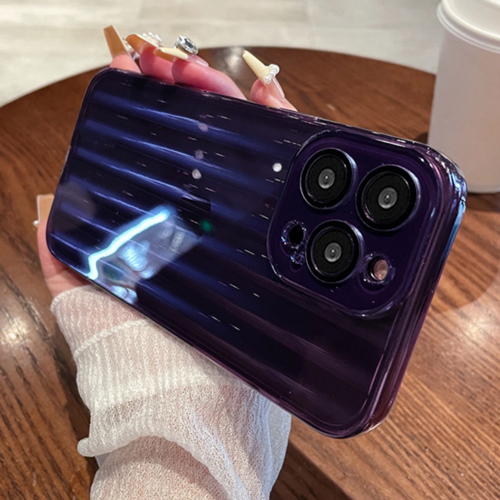 Ốp Điện Thoại TPU Dẻo Họa Tiết Kẻ Sọc Màu Trơn Đơn Giản Chống Trầy Cho IPhone 11 12 13 14 Pro Max