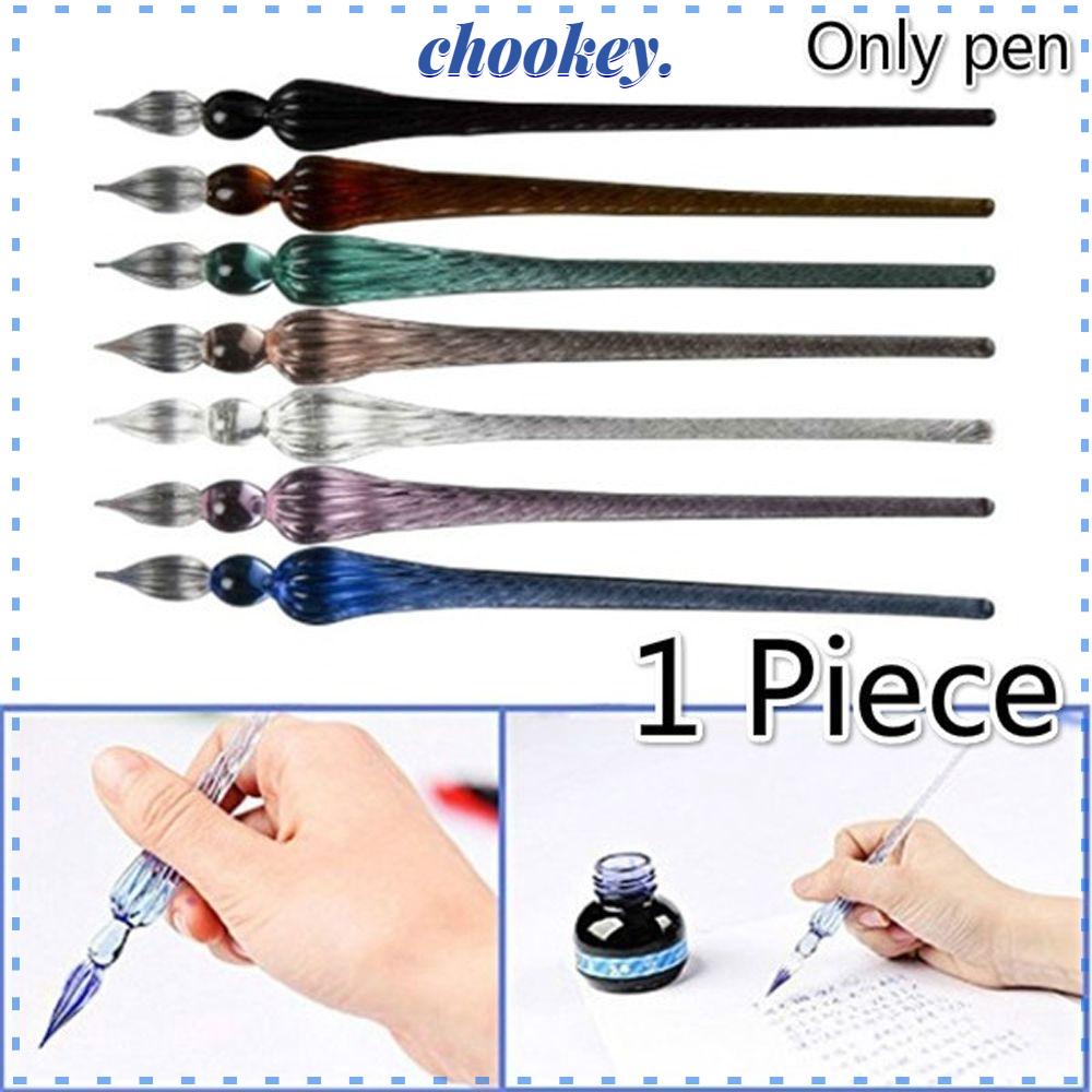 CHOOKEY 1 Bút Viết Thư Pháp Thủy Tinh Cổ Điển