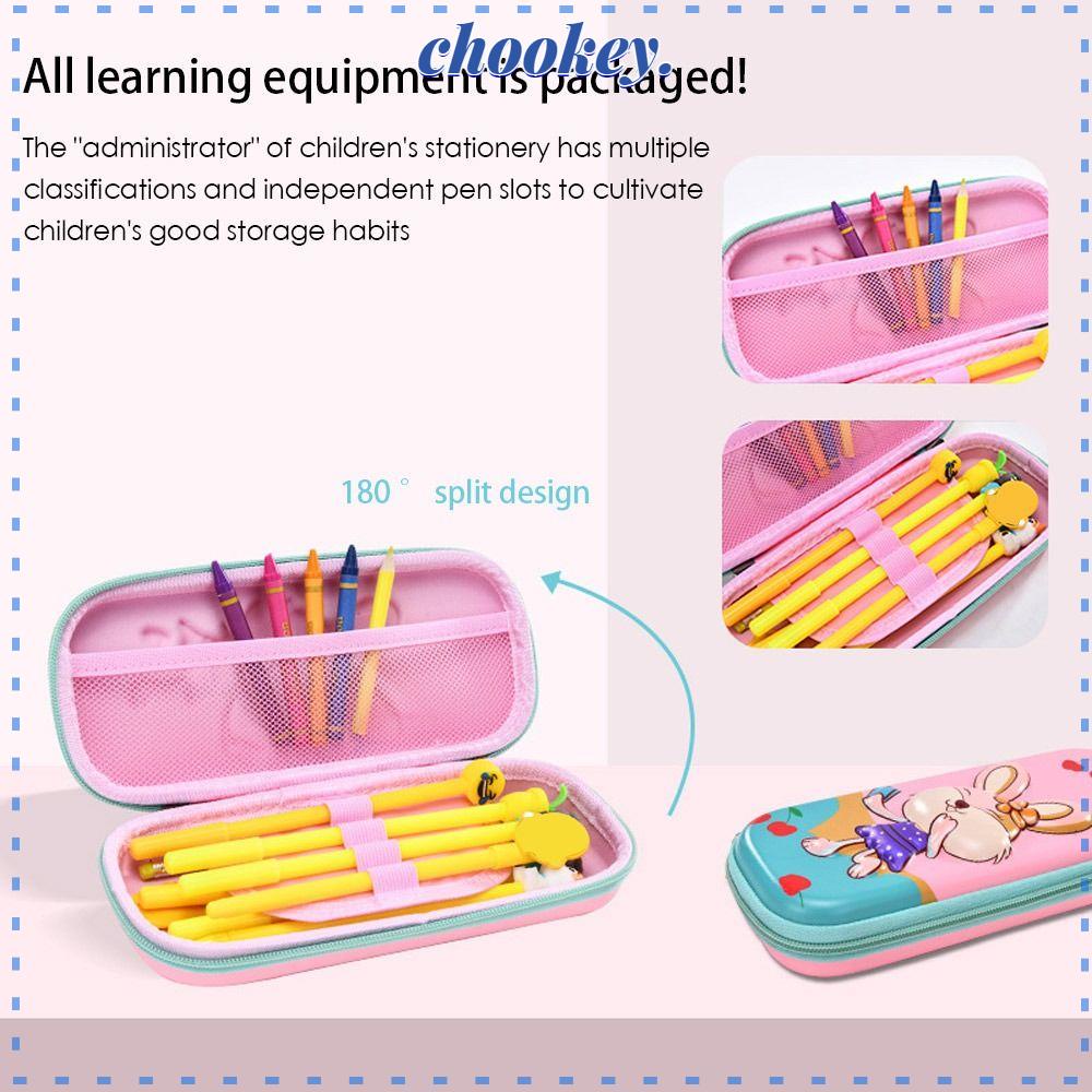 CHOOKEY Túi Đựng Bút Bằng Vải Canvas Cỡ Lớn Thiết Kế Giản Dị