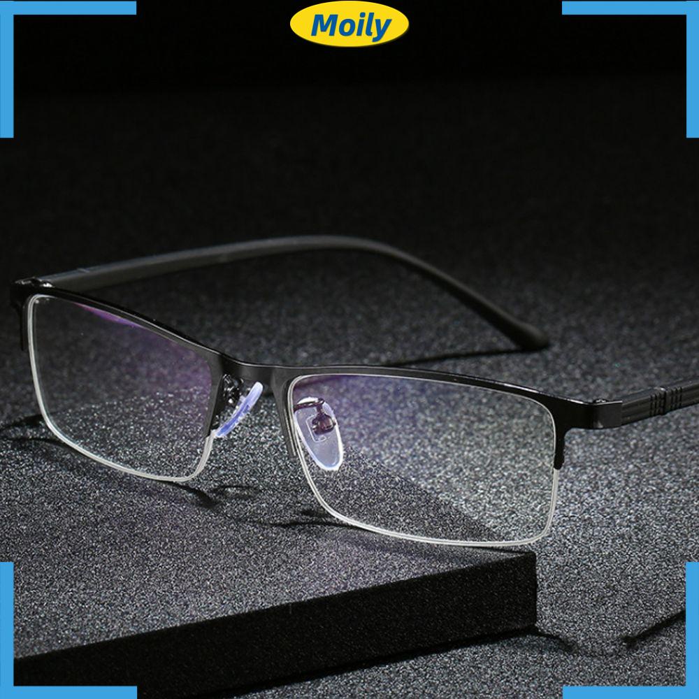 MOILYVN Kính Đọc Sách Nửa Gọng Chống Ánh Sáng Xanh Phong Cách Vintage