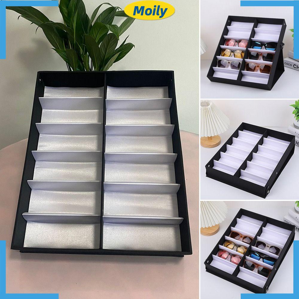 MOILYVN Khay Đứng 12 Ngăn Đựng Mắt Kính Tiện Lợi