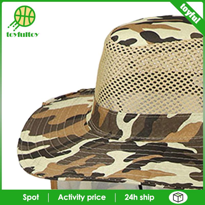 Mũ Rộng Vành Chống Nắng / Gió Có Tấm Che Cổ Dùng Leo Núi / Câu Cá Tiện Dụng Cho Nam