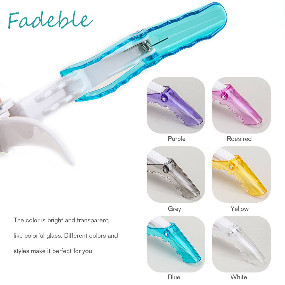 Set 6 Kẹp Nhựa Cố Định Tóc Hai Cổng Thiết Kế Nhỏ Gọn