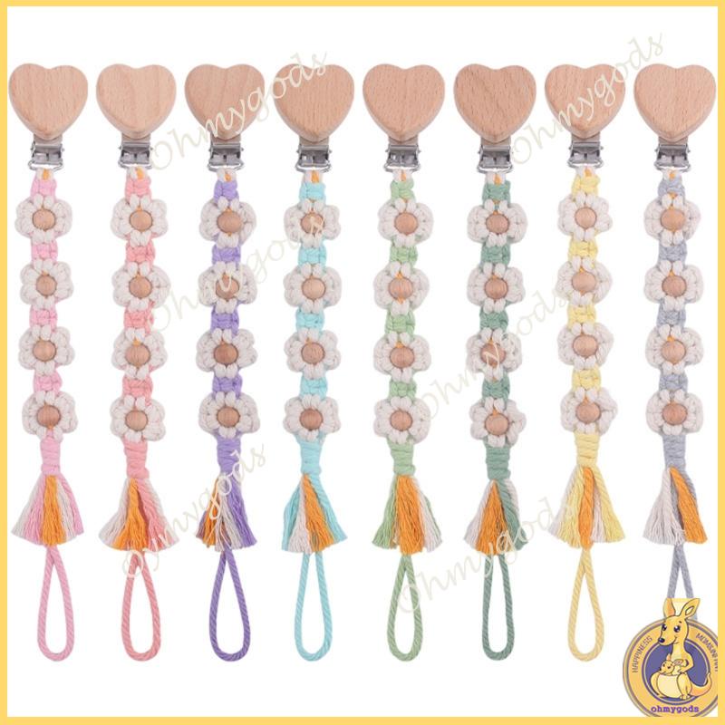 Giá Đỡ Núm Vú Giả Chống Rơi Có Dây Xích Kẹp Núm Ti Giả Cho Bé Sơ Sinh