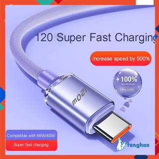 Cáp dữ liệu sạc nhanh 6a USB C 120w Type-C Flash Sạc cho Huawei Samsung Xiaomi Fenghao.vn