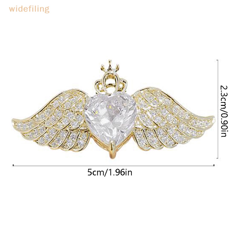 Trâm Cài Áo Hình Cánh Thiên Thần Đính Pha Lê Nhỏ Xinh Dễ Phối Đồ Thời Trang Cho Nữ