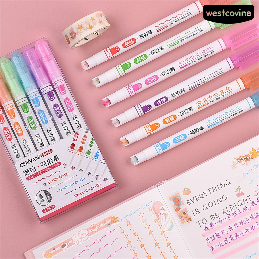 [WSTN]✎Set 6 Bút Kẻ Mắt Nhanh Khô Nhiều Màu Sắc