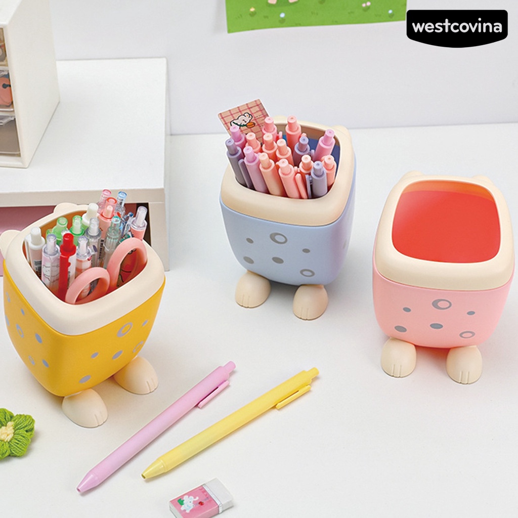 [WSTN] [WSTN]✎Hộp Đựng Bút Họa Tiết Da Báo Hoạt Hình Sức Chứa Lớn Tiết Kiệm Không Gian