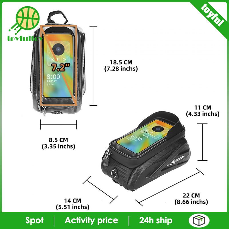 Túi Đựng Điện Thoại Cảm Ứng Gấp Gọn Gắn Khung Trước Xe Đạp Cho Nam