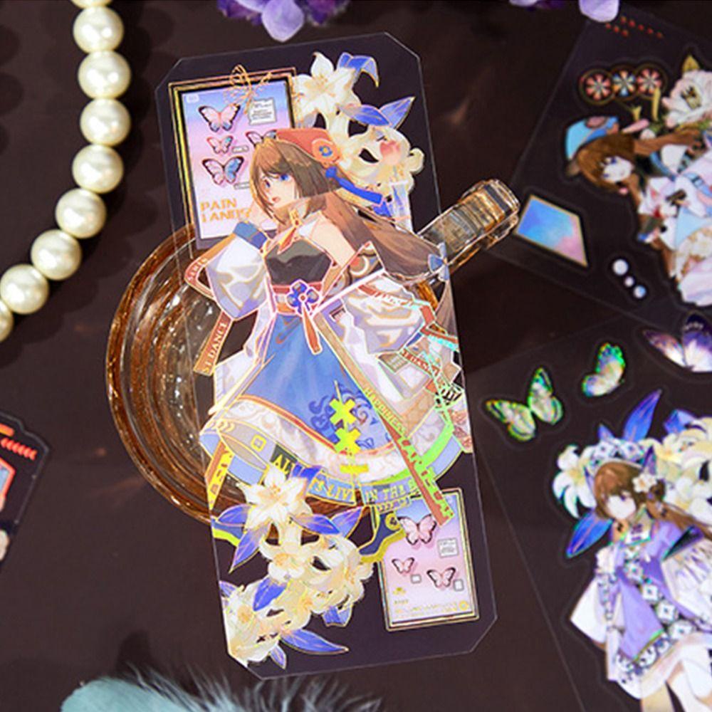 LANFY Miếng Dán Đánh Dấu Sách Họa Tiết Hoạt Hình 4 Kiểu Dùng Trang Trí