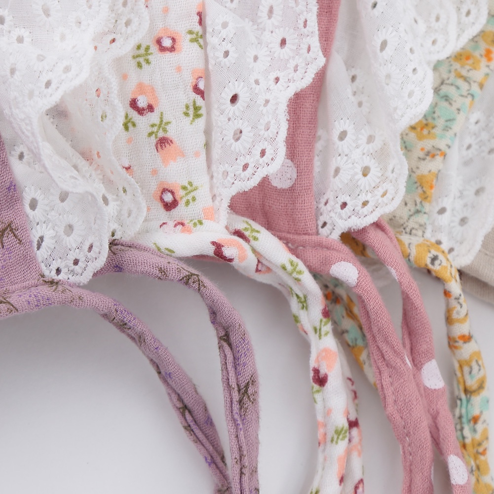 1 Nón Đội Cột Dây Bằng Vải Cotton Nguyên Chất Dành Cho Trẻ Sơ Sinh 0-12 Tháng Tuổi